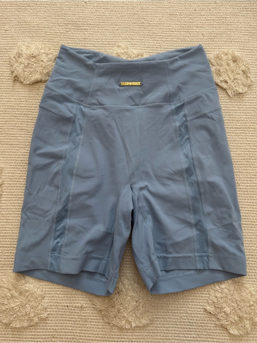 Gymshark x Whitney Simmons Biker Shorts | XS | Light Blue